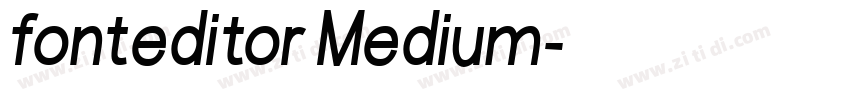 fonteditor Medium字体转换